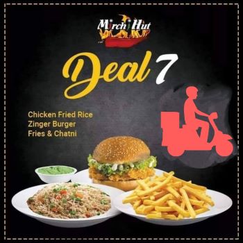 Deal 7 – Chicken Fried Rice, Zinger Burger, Fries, Chatni